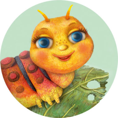 детский рисунок гусеница