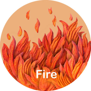 детский рисунок огонь